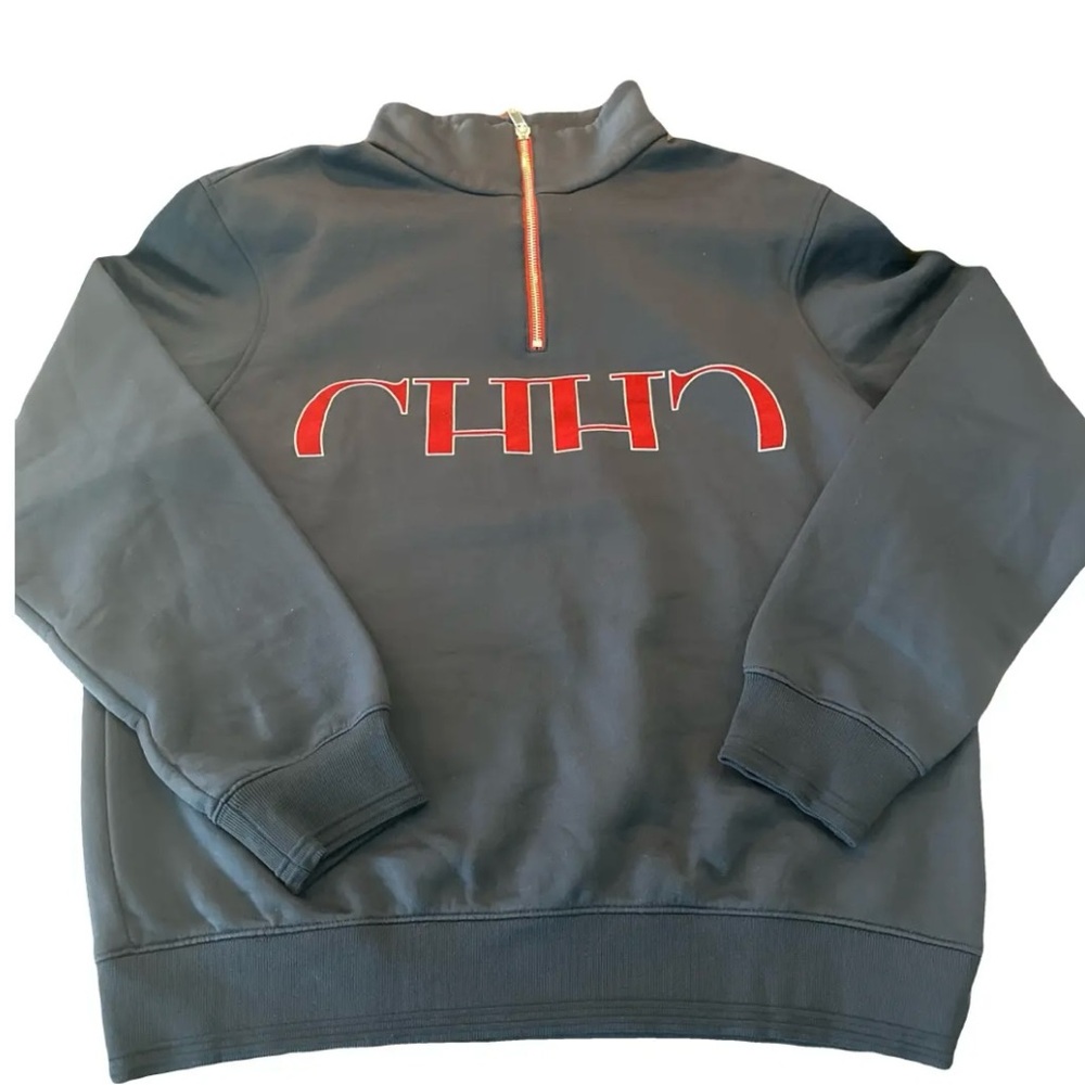 Carolina Herrera CHCH quarter zip. Men’s size M. Navy and Red